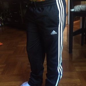 Boys Black Adidas Sweatpants
